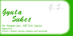 gyula suket business card